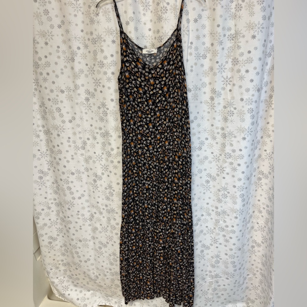 Carly Jean Los Angeles Black Floral Maxi Dress